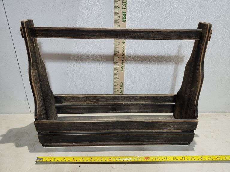Dior International Wood Decor Caddy 16" X 14" X 6"