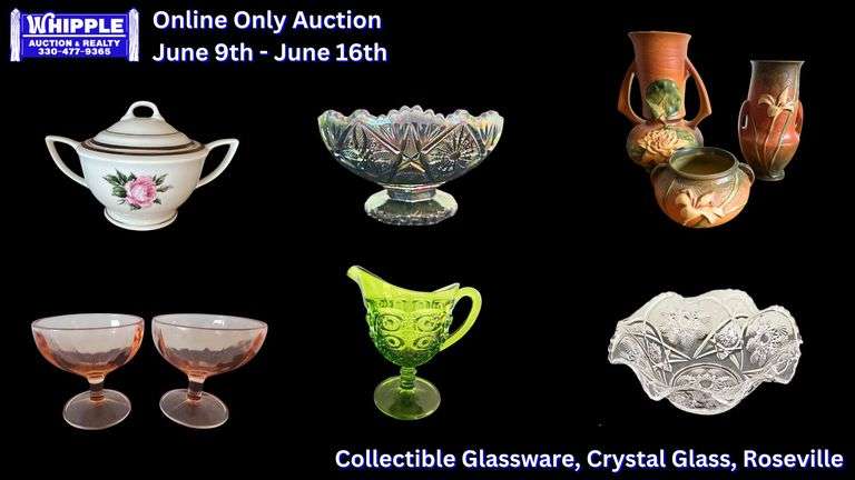 Collectible Glassware, Crystal Glass, Roseville