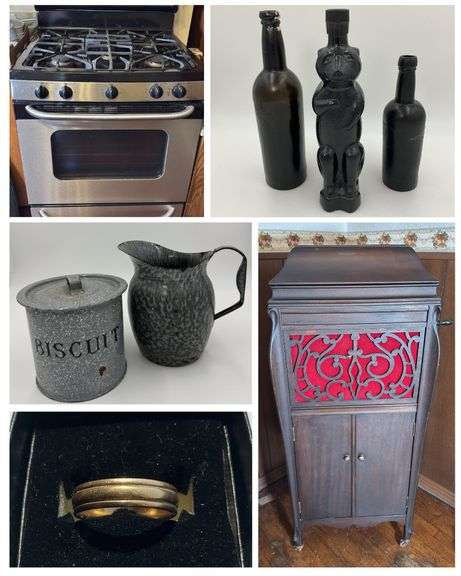 Timeless Treasures, Civil War Rifle, Gold Jewelry, Antique Kitchenware and Collectables, Coins and More!