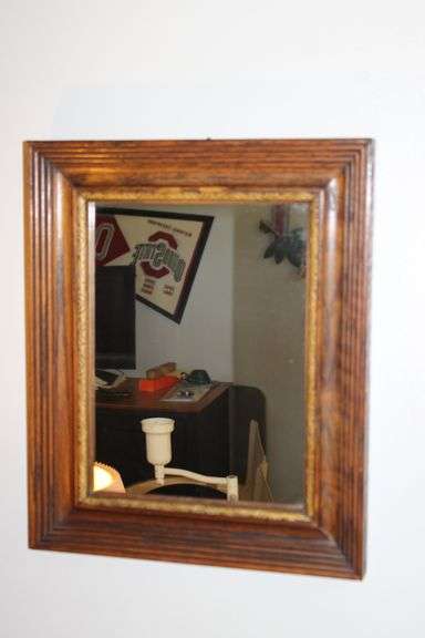 Framed Wood Wall Mirror