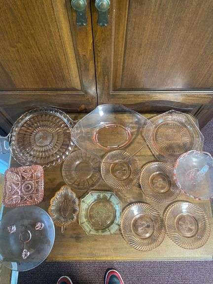Depression Glass Plate Collection