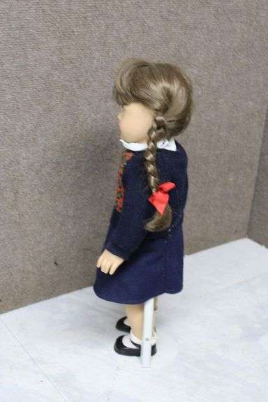 Molly McIntire Pleasant Company Doll with Braided Hair in Navy and Red Outfit