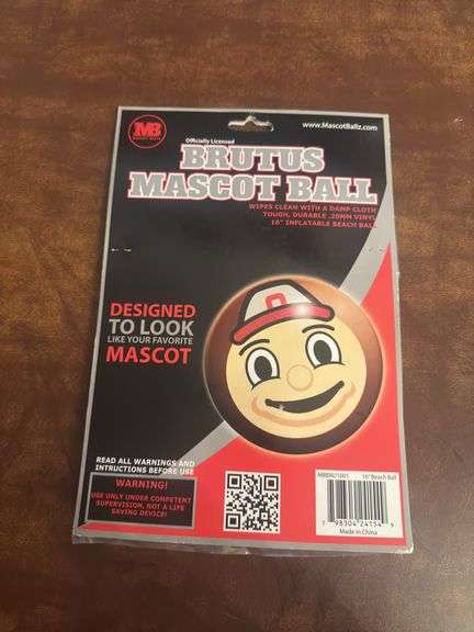 Brutus Mascot Ball 16” Inflatable NEW SEALED