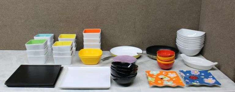 Over and Back Porcelain, Melamine, and All-Clad Skillet