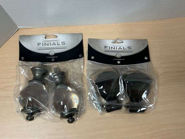 Two Sets of Cambria Premier Finials – Graphite Finish