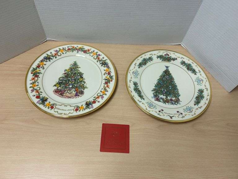 Lenox Annual Limited Edition Christmas Plates – 2001 & 2002
