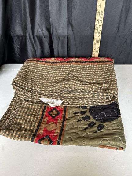 Throw Size Quilted Bear Blanket