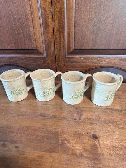 Set of 4 Commemorative Pottery Mugs