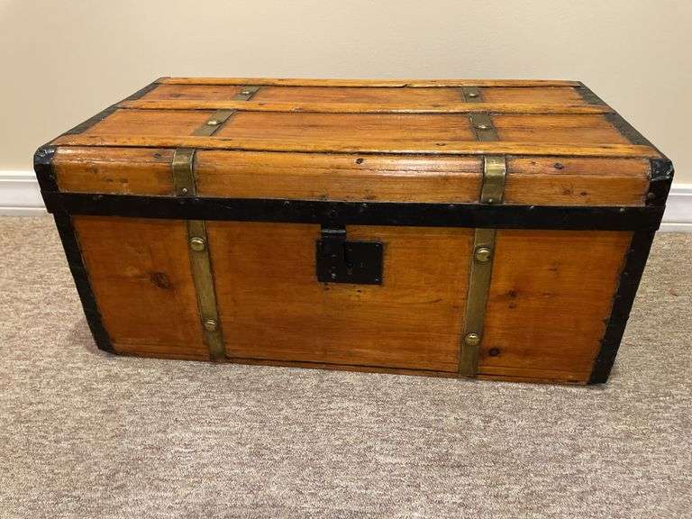 Small Trunk with Brass Accents
