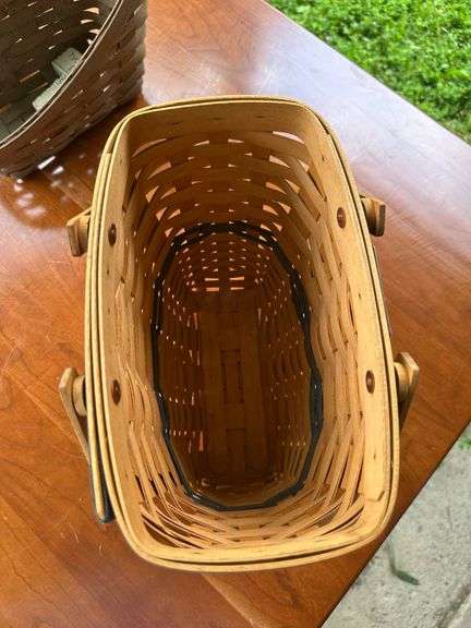 Four Longaberger Baskets with Inserts and Accessories