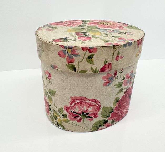 Floral Round Decorative Cardboard Box from Designer’s Attic