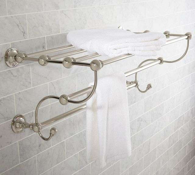 Pottery Barn Sussex Train Rack - Chrome - Factory New in box.
