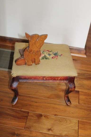 Needlepoint Footstool