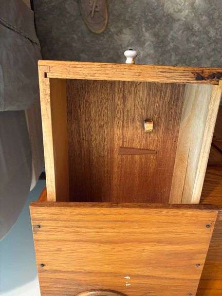 Vintage Wooden Dry Sink With Drawer and Double Doors, 29″x12″x28″