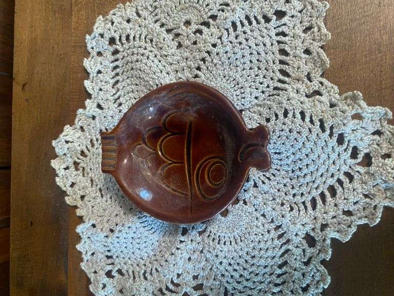 Vintage McCoy Brown Glazed Pottery Dish