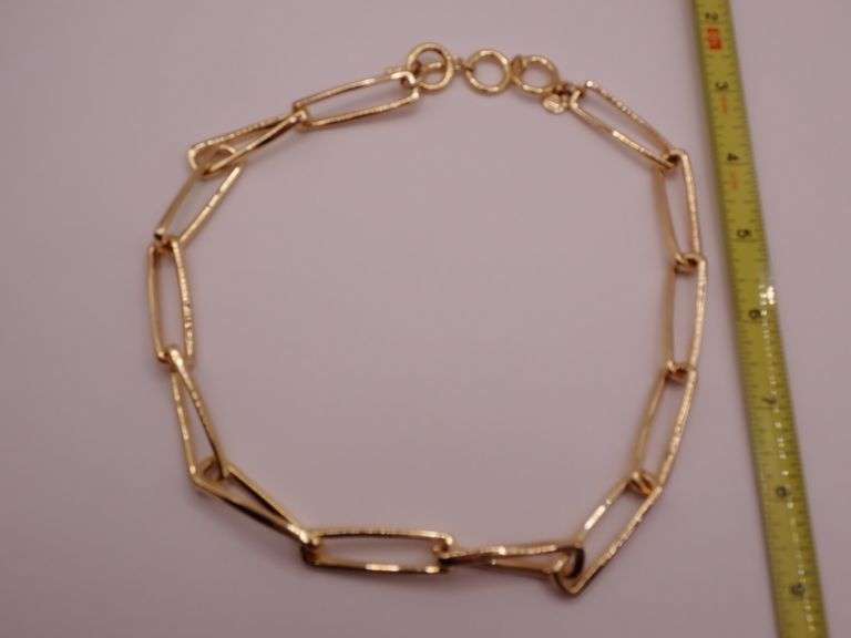 Talbots Heavy Gold tone Link Necklace