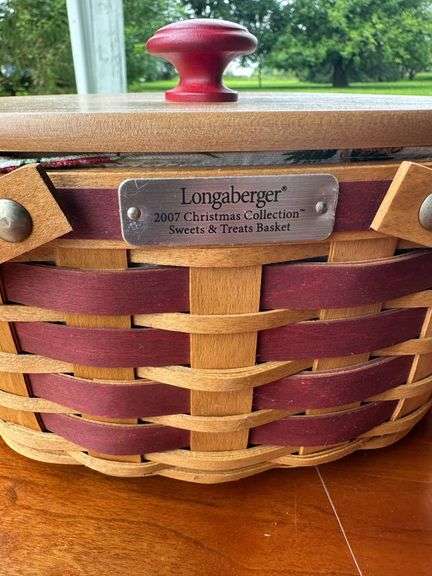3 Longaberger Christmas Collection Baskets with Lids and Liners