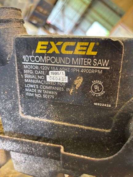 Excel 10-Inch Compound Miter Saw, 1995