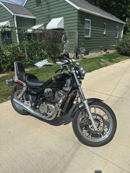 Honda Shadow VT700C motorcycle - windshield added