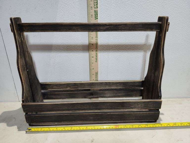 Dior International Wood Decor Caddy 16" X 14" X 6"