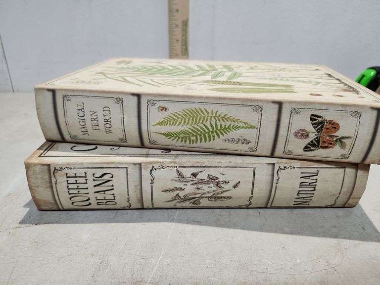 2 Magnetic Close Hide-A-Way Book Boxes Both Are 10.25'' X 6.5'' X 1.75''