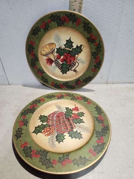 2 Christmas 10.25" Plates Not For Food Use