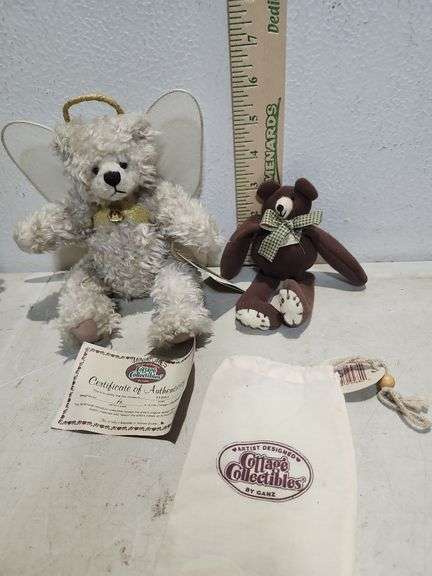 Cottage Collectable By Ganz Angel Bear 9'' & Miniatures Terry W/Certificate Of Authenticity