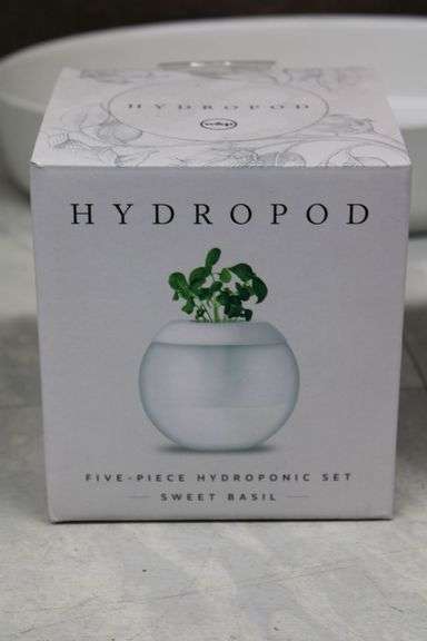 HydroPod Set, Wire Baskets, LED Flame Lights, and Ceramic Dish