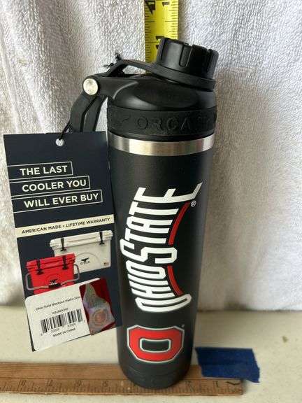 Orca Hydra 22 oz. Stainless Steel U.S.A. Made Tumbler Bottle Ohio State Blackout