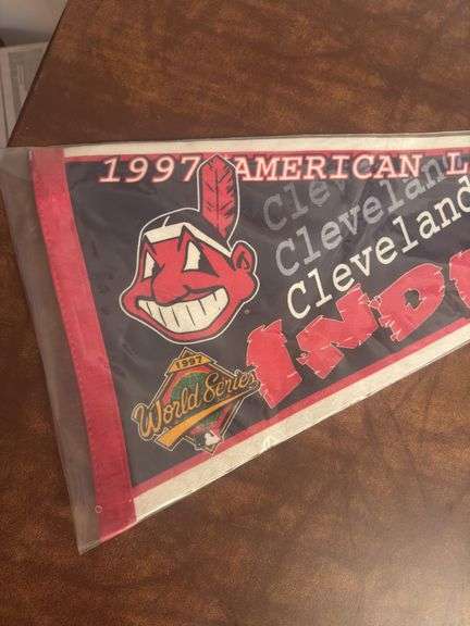 Cleveland Indians 1997 American League Champs World Series Flag