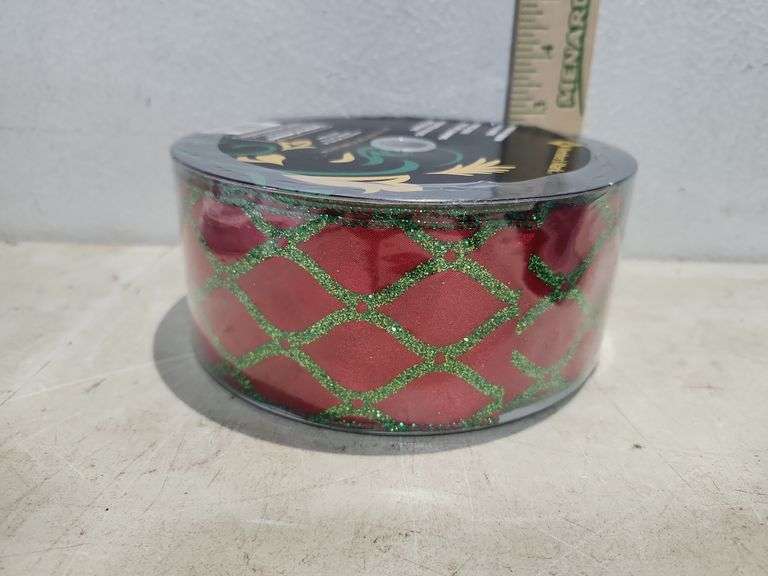 50 Yards X 2.5" Wired Edge Christmas Ribbon