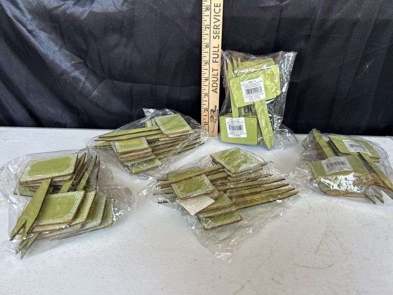 5 Pks Miniature Wooden Decor Stake Markers