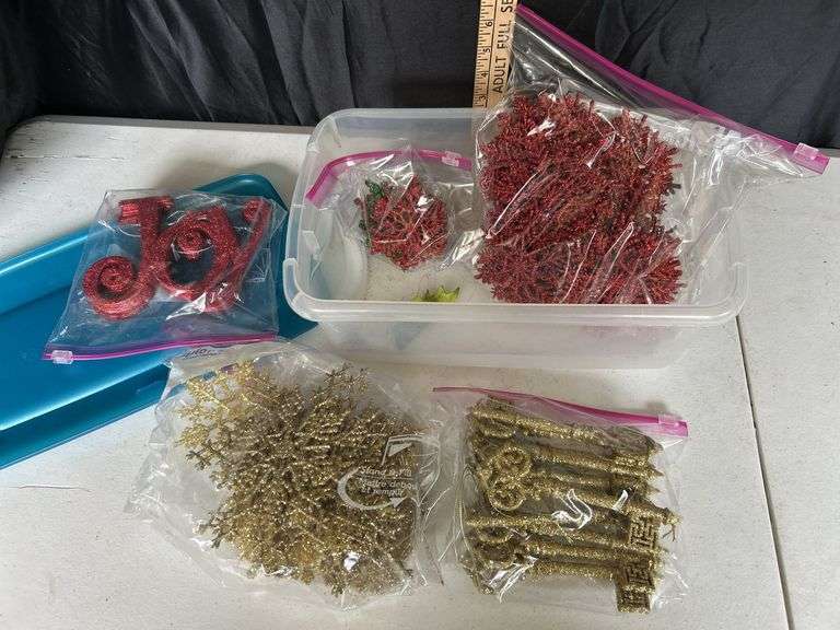 Shoe Tote W/Assorted Glitter Ornaments