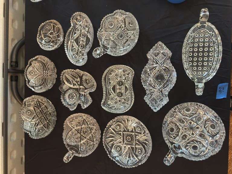 Vintage Crystal Cut Glass Bowls (12 pieces)