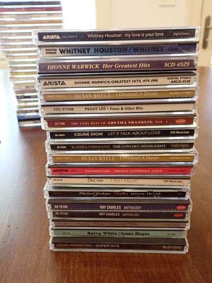 Adult Owned CDs - Whitney, Dionne, Peggy Lee, Aretha, Susan Boyle, Ray Charles, Michael Jackson, Cel