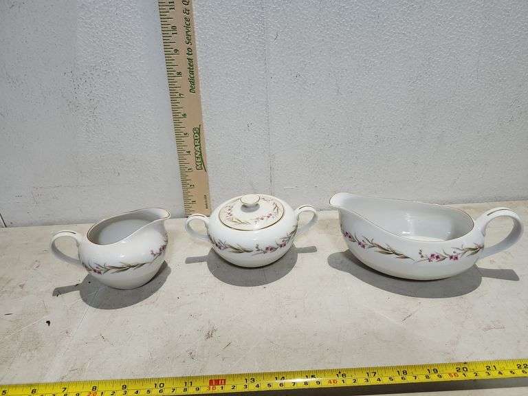 Prestige Fine China Japan Gravy Boat, Cream And Sugar