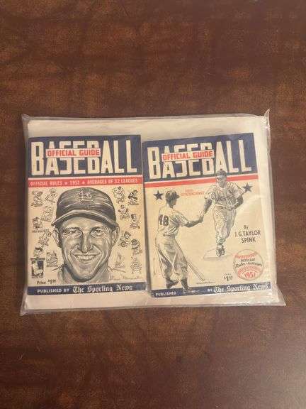 Baseball Official Guide Official Rules 1951 & 1952 Books