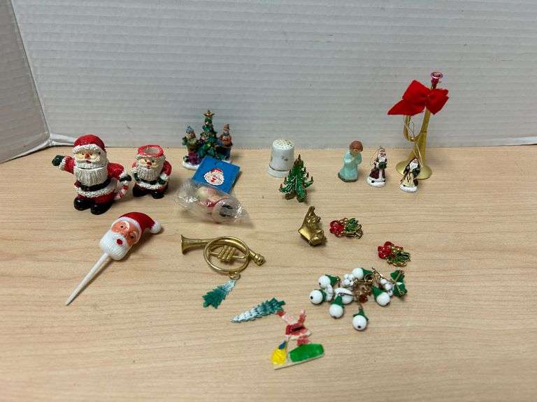 Lot of Vintage Miniature Christmas Decorations & Figurines
