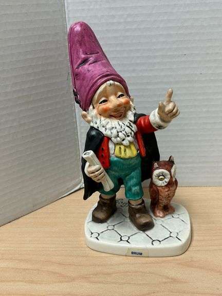 1979 Goebel Gnome Figurine “Brum” with Owl – W. Germany