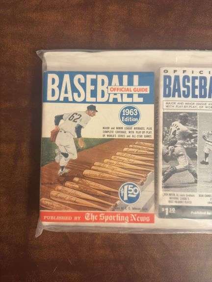 Baseball Official Guide Official Rules 1963 & 1965 Books