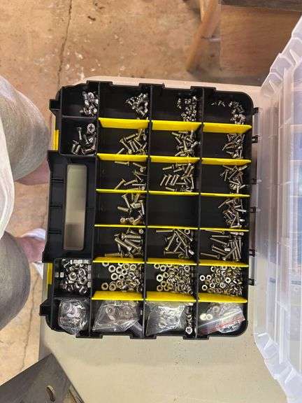Hardware Lot with Screws, Bolts, and Grease Fittings