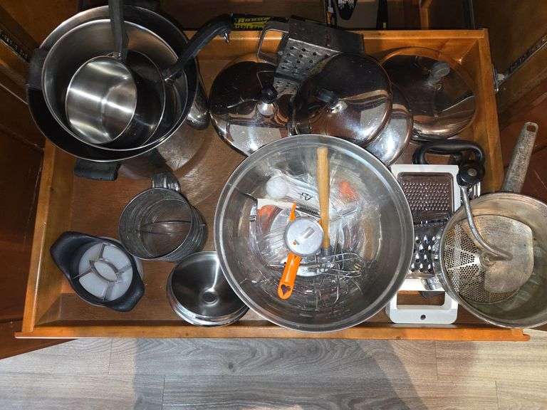 Various pots and pans