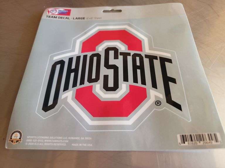 Ohio State Team Decal Large 8"X8" Sticker Collegiate Licensed Product