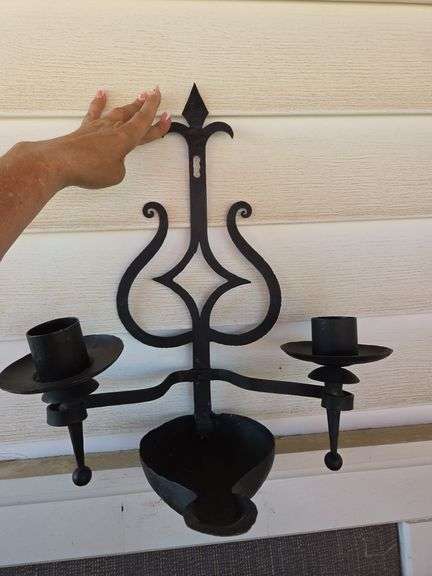 Large Black Metal Candle holder
