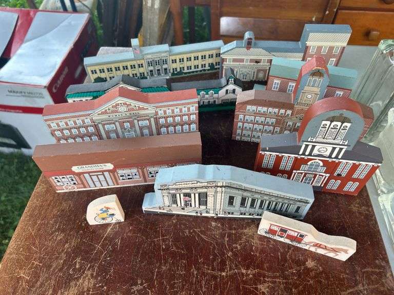 Wooden village decor