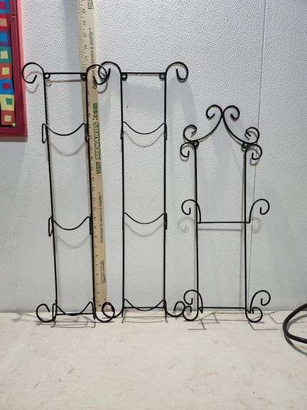 3 Wire Wall Hanging Plate Displays Tallest 25"