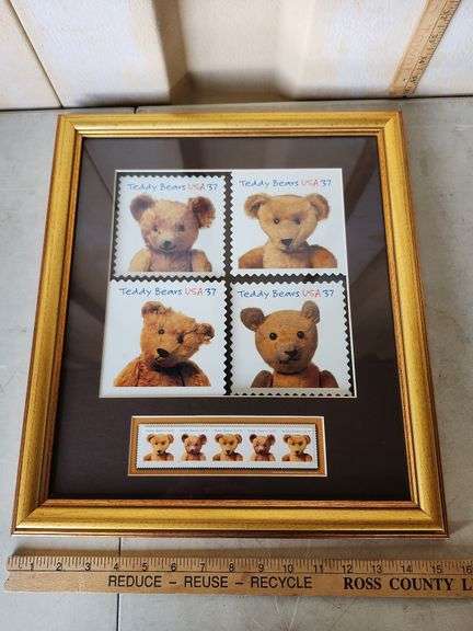 Postal Service Teddy Bears U.S.A. 37 Usps Gund Bear 2002 Measures 15"X17"