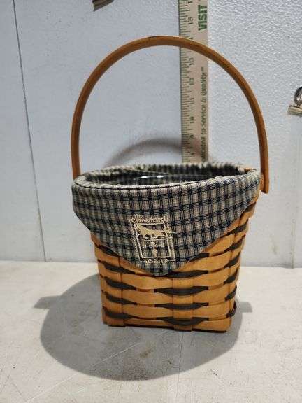 1998 Longaberger Commemorative Barn Raising Basket W/Liner & Protector