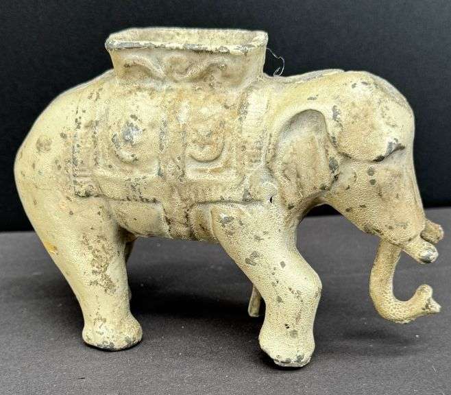 Antique Cast Iron Elephant Bank