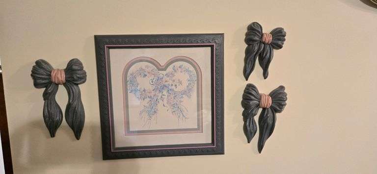 Hair bow print and decor 4pcs.